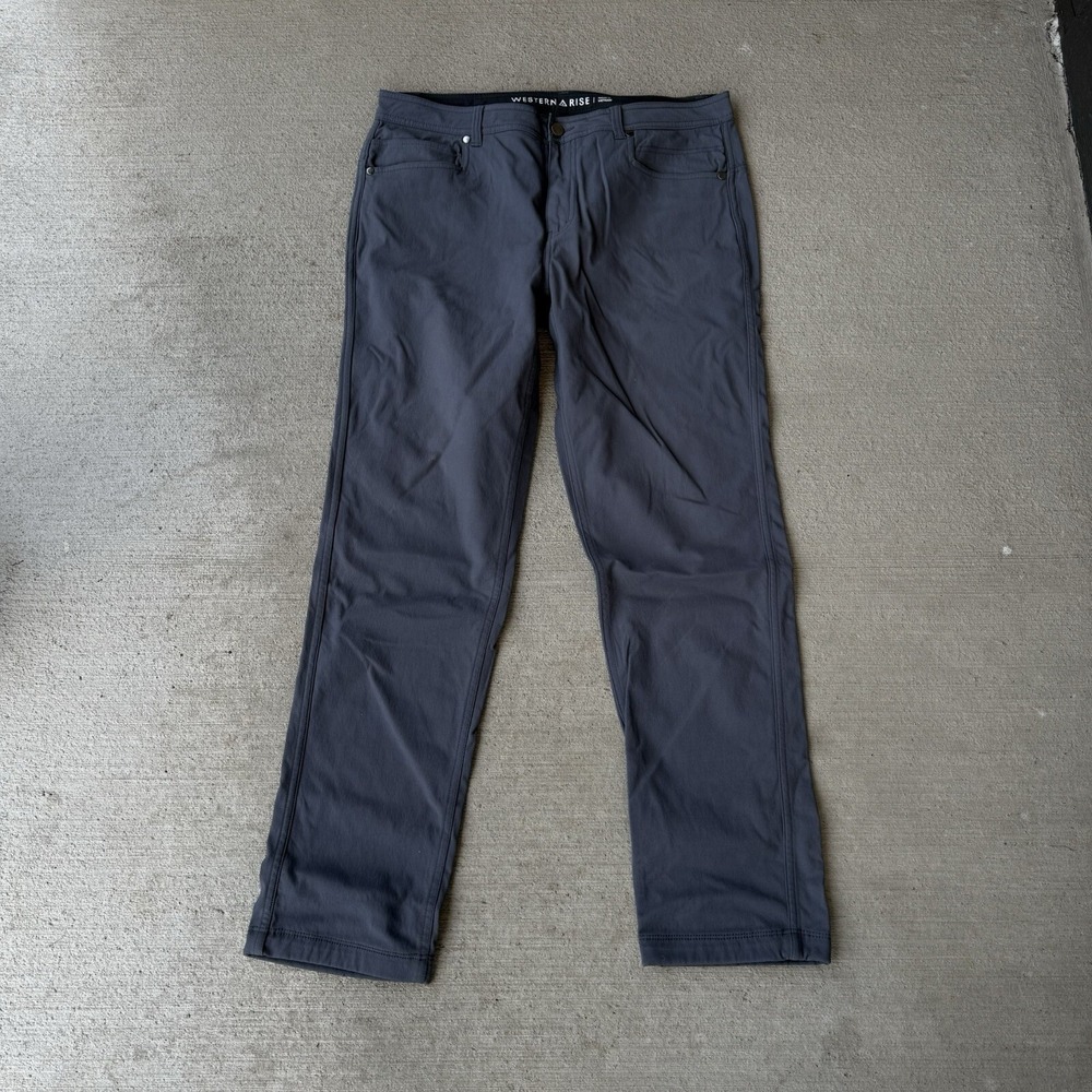 Western Rise Diversion Classic Pants 34x31 Navy Slim Travel Performance Stretch